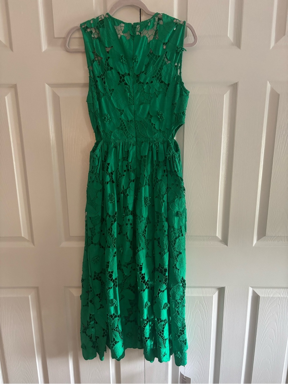 Self-Portrait Emerald Green Lace Midi Dress